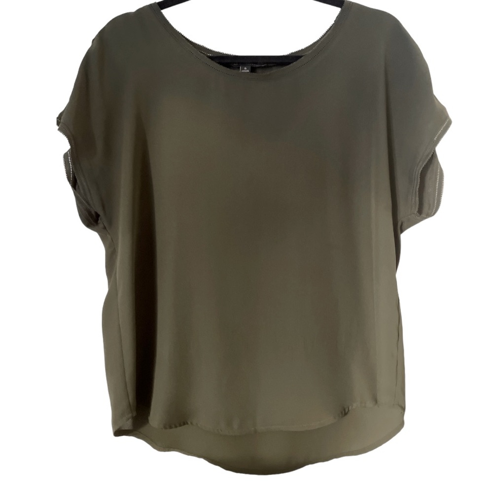 Banana Republic Short Sleeve Crewneck‎ Olive green Blouse Top S